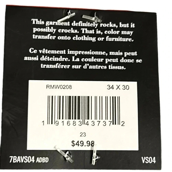 Y2K men straight jeans ,34x30 NWT manufactured fading ,Biker,streetwear,western - Picture 13 of 15